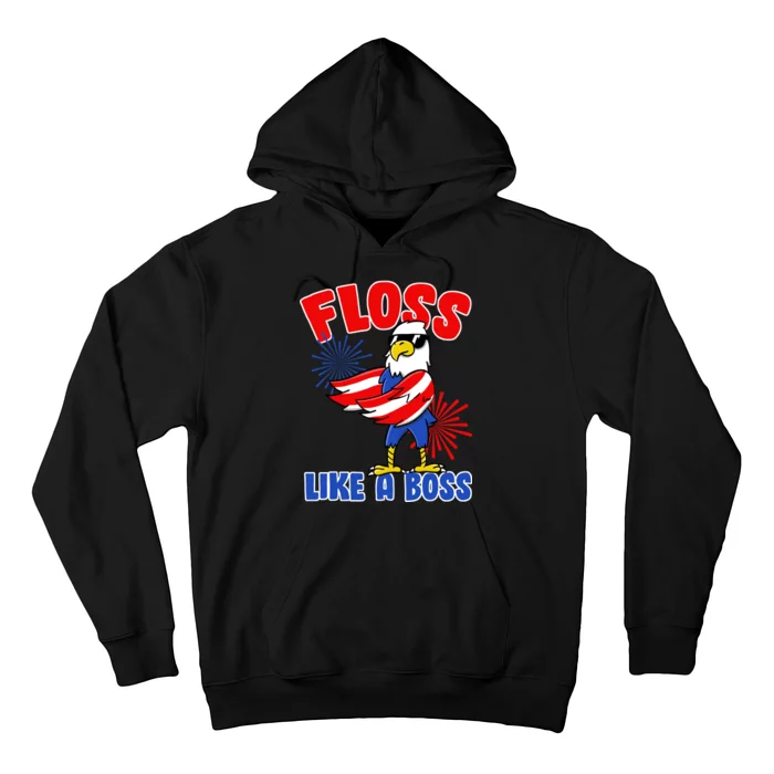 4th Of July Floss Like A Boss Eagle Hoodie