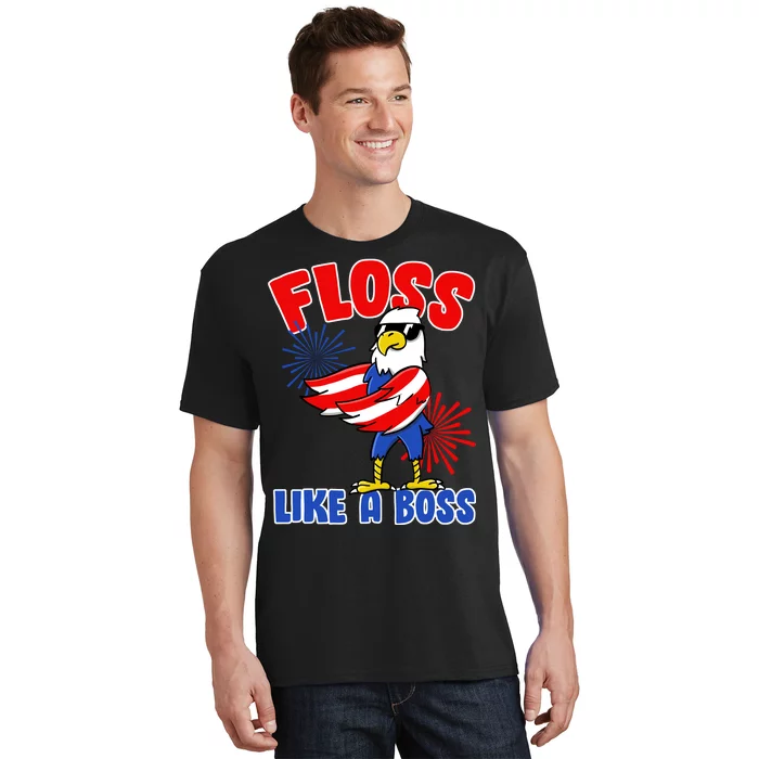 4th Of July Floss Like A Boss Eagle T-Shirt