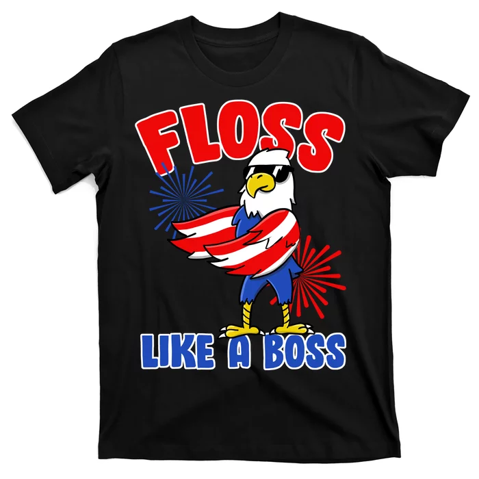 4th Of July Floss Like A Boss Eagle T-Shirt