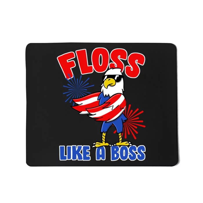 4th Of July Floss Like A Boss Eagle Mousepad