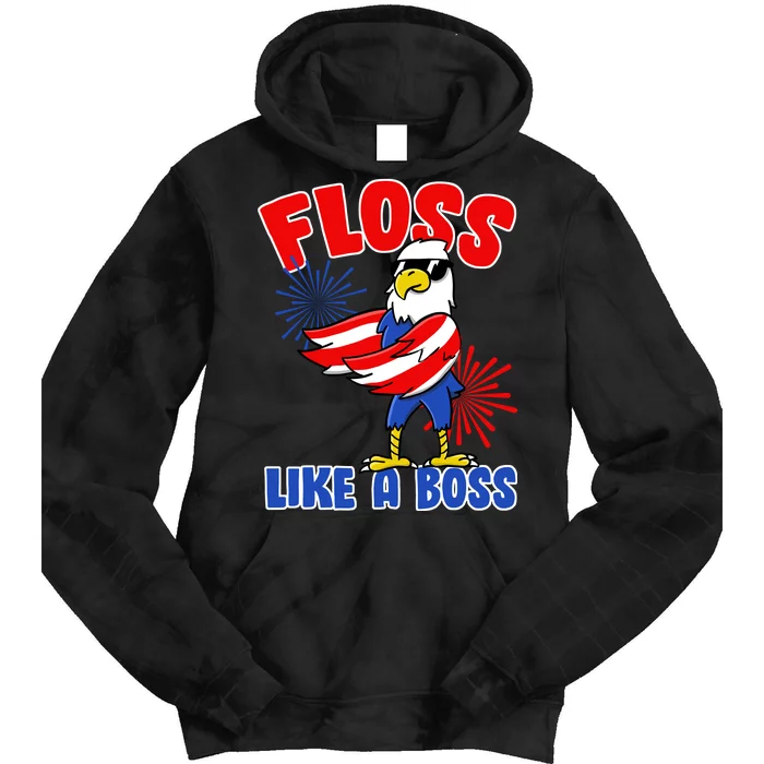 4th Of July Floss Like A Boss Eagle Tie Dye Hoodie