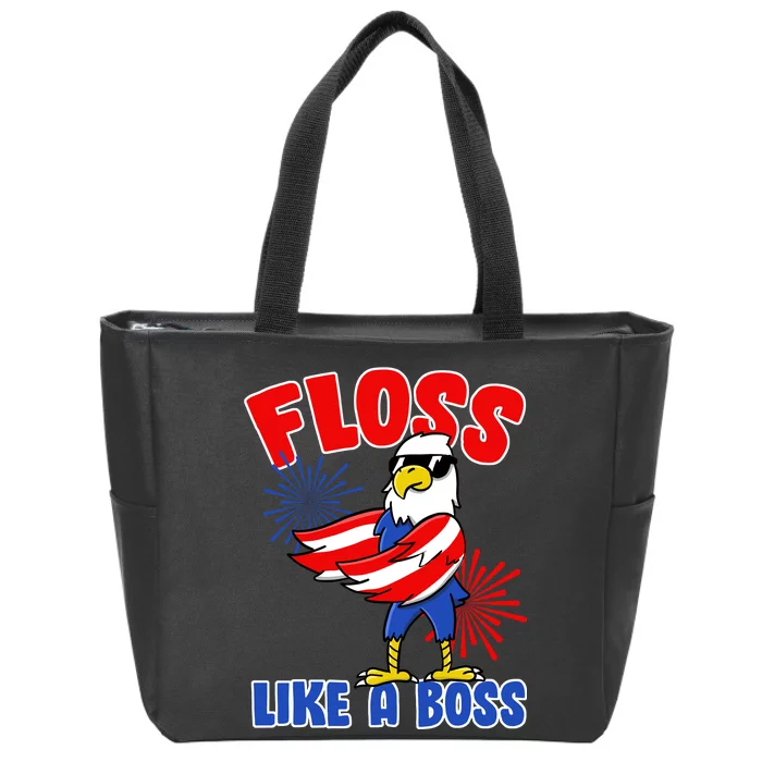 4th Of July Floss Like A Boss Eagle Zip Tote Bag