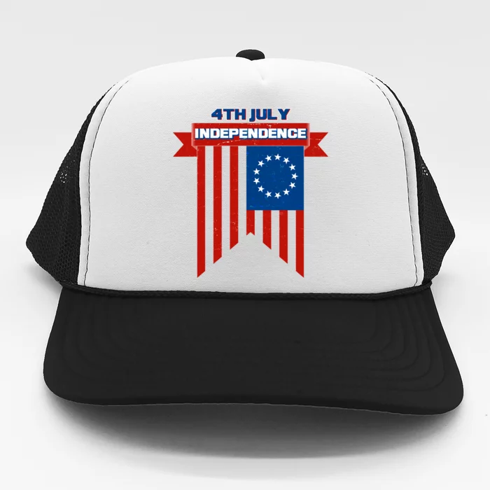 4th Of July Independence American Flag Trucker Hat