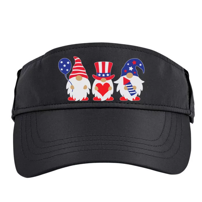 4th of July Lawn Gnomes USA Adult Drive Performance Visor