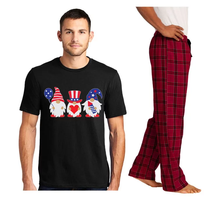 4th of July Lawn Gnomes USA Pajama Set