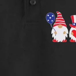 4th of July Lawn Gnomes USA Dry Zone Grid Performance Polo