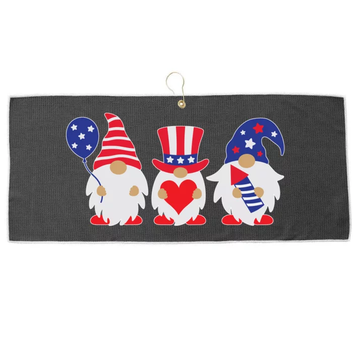 4th of July Lawn Gnomes USA Large Microfiber Waffle Golf Towel