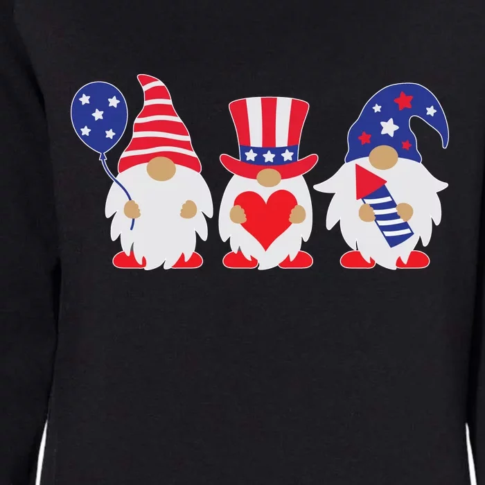 4th of July Lawn Gnomes USA Womens California Wash Sweatshirt