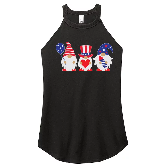 4th of July Lawn Gnomes USA Women’s Perfect Tri Rocker Tank