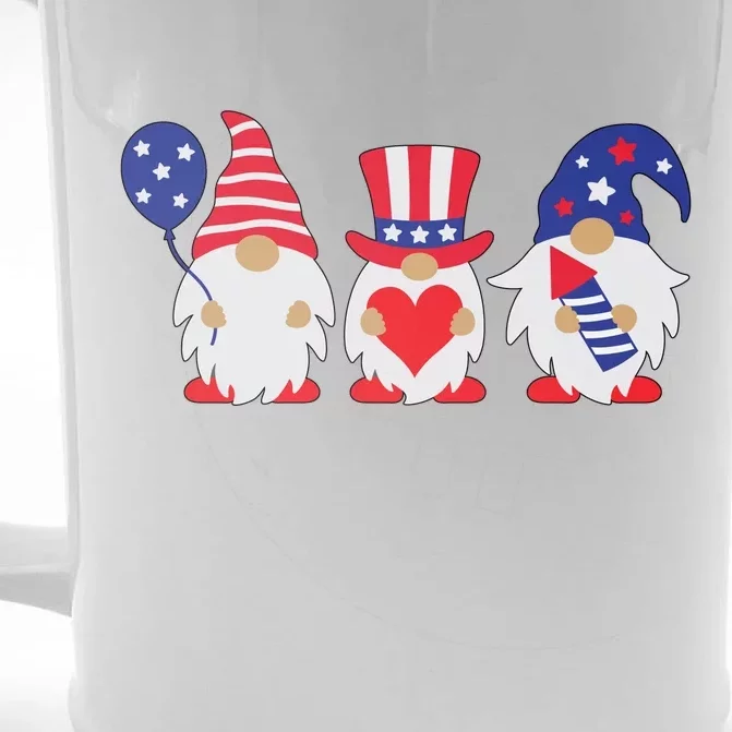 4th of July Lawn Gnomes USA Front & Back Beer Stein