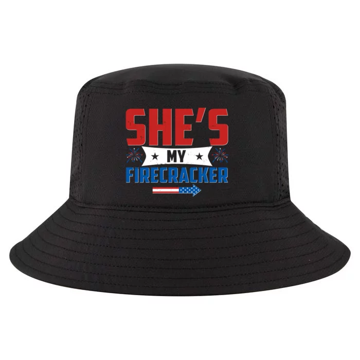 4th of July She's My Firecracker Matching Shirt Cool Comfort Performance Bucket Hat