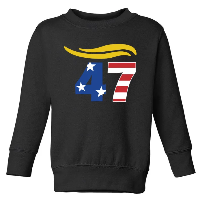 47 Trump Hair Toddler Sweatshirt