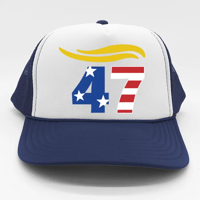 47 Trump Hair Trucker Hat