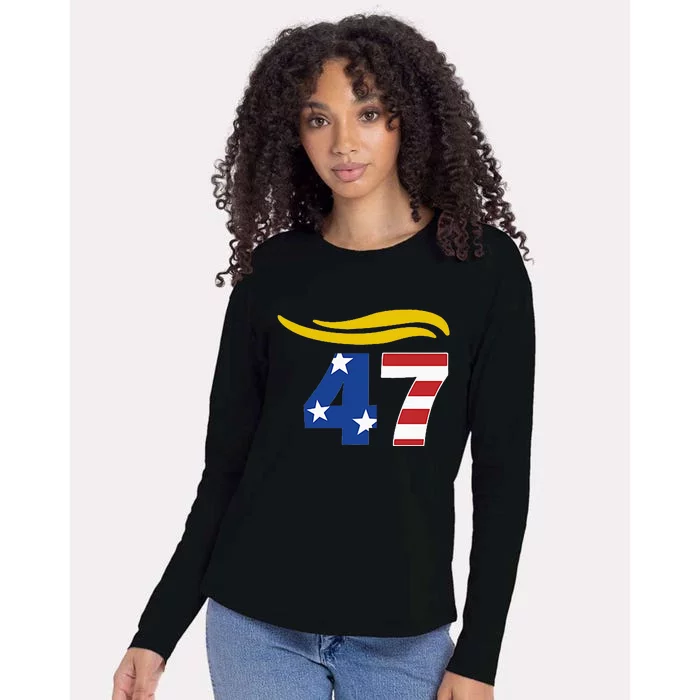 47 Trump Hair Womens Cotton Relaxed Long Sleeve T-Shirt