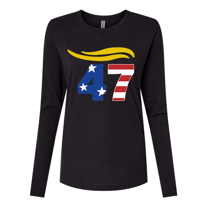 47 Trump Hair Womens Cotton Relaxed Long Sleeve T-Shirt