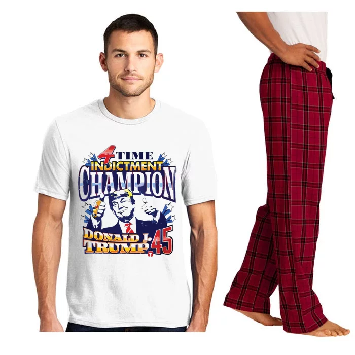 4 Time Indictment Champion Donald Trump 45 Pajama Set