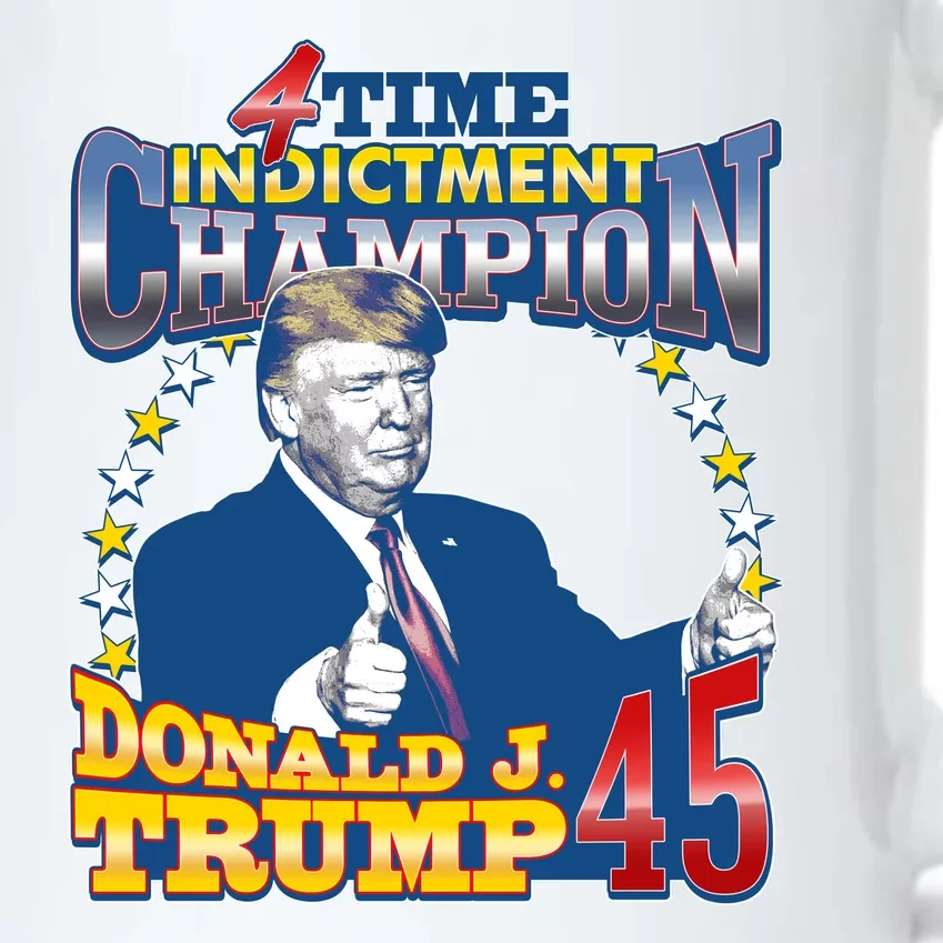 4 Time Indictment Champion Donald Trump 45 Black Color Changing Mug