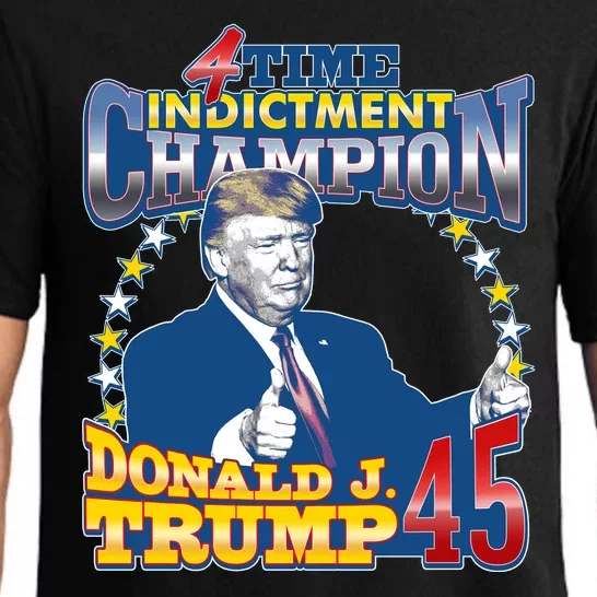 4 Time Indictment Champion Donald Trump 45 Pajama Set