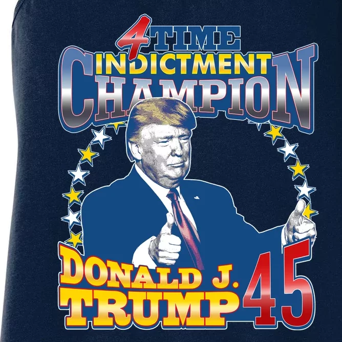 4 Time Indictment Champion Donald Trump 45 Women's Racerback Tank