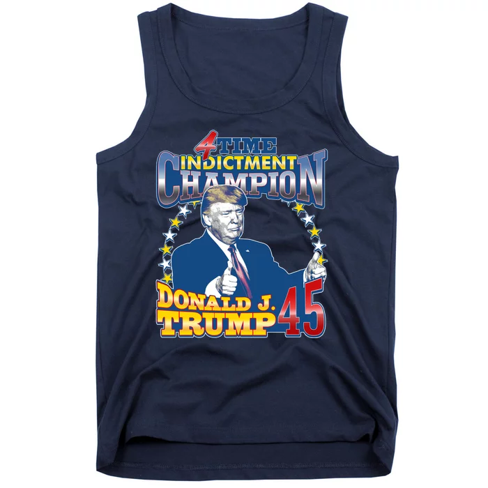 4 Time Indictment Champion Donald Trump 45 Tank Top