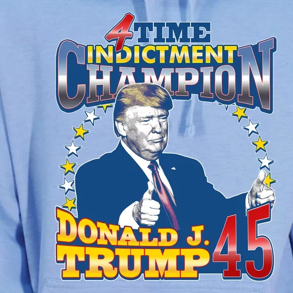 4 Time Indictment Champion Donald Trump 45 Unisex Surf Hoodie