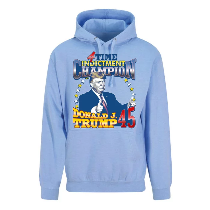 4 Time Indictment Champion Donald Trump 45 Unisex Surf Hoodie