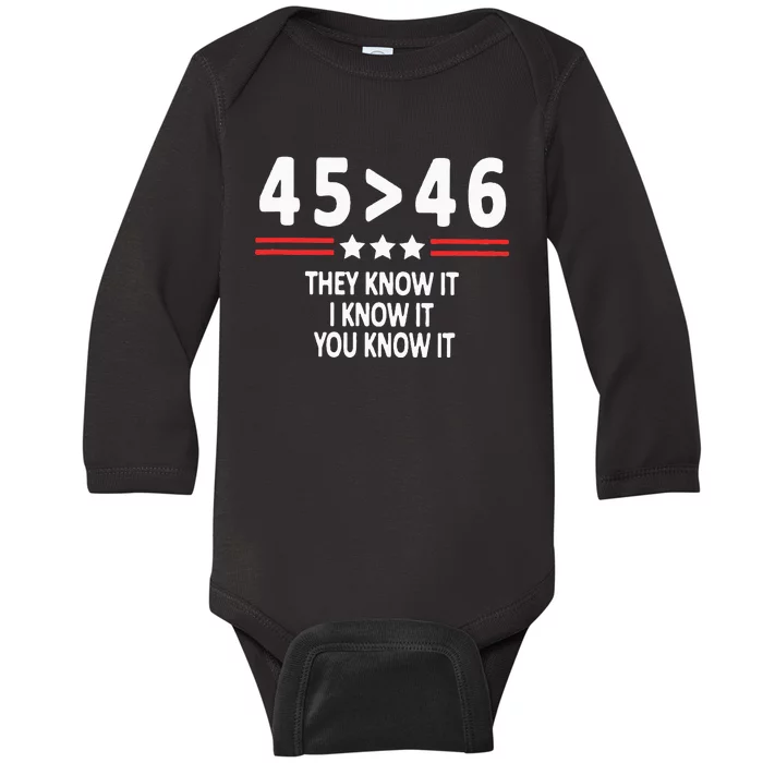 4546 They Know It I Know It You Know It Baby Long Sleeve Bodysuit