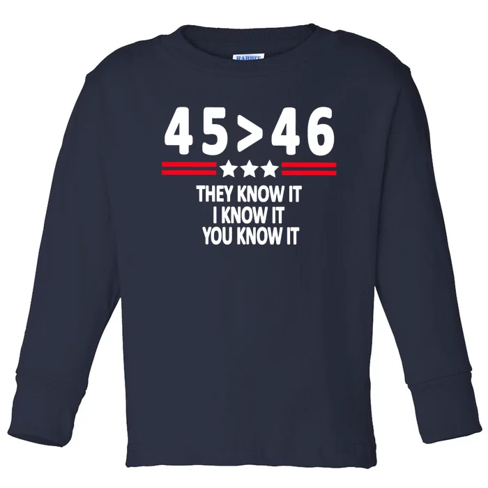 4546 They Know It I Know It You Know It Premium Toddler Long Sleeve Shirt