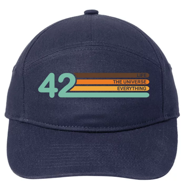 42 The Meaning Of Life Universe Everything Retro 7-Panel Snapback Hat