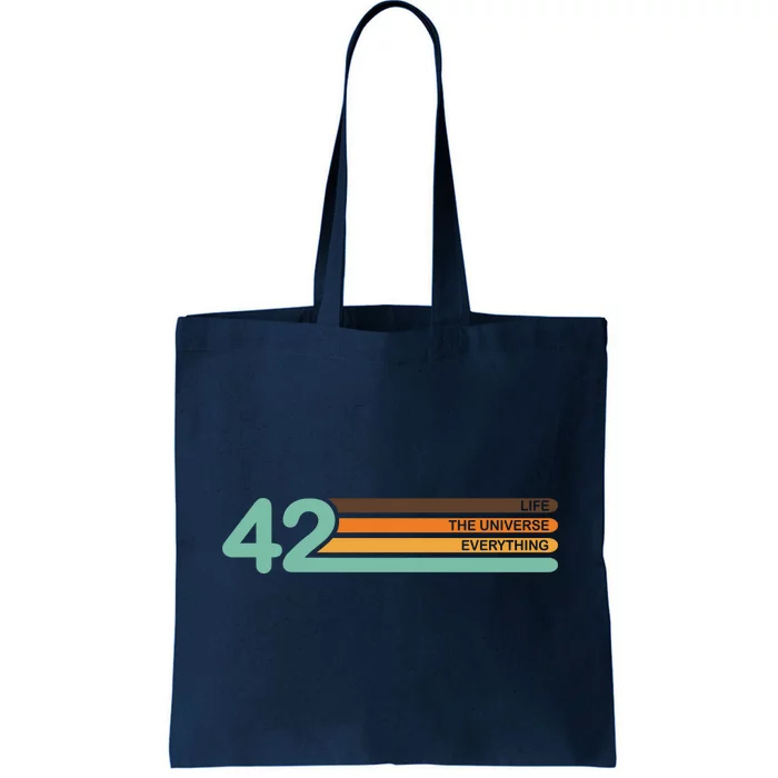 42 The Meaning Of Life Universe Everything Retro Tote Bag