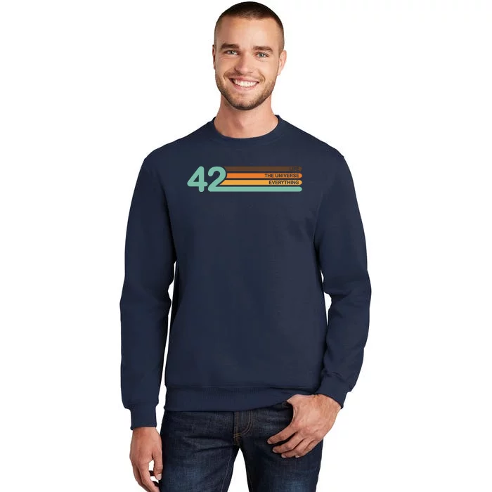 42 The Meaning Of Life Universe Everything Retro Tall Sweatshirt