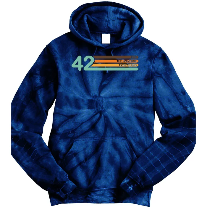 42 The Meaning Of Life Universe Everything Retro Tie Dye Hoodie