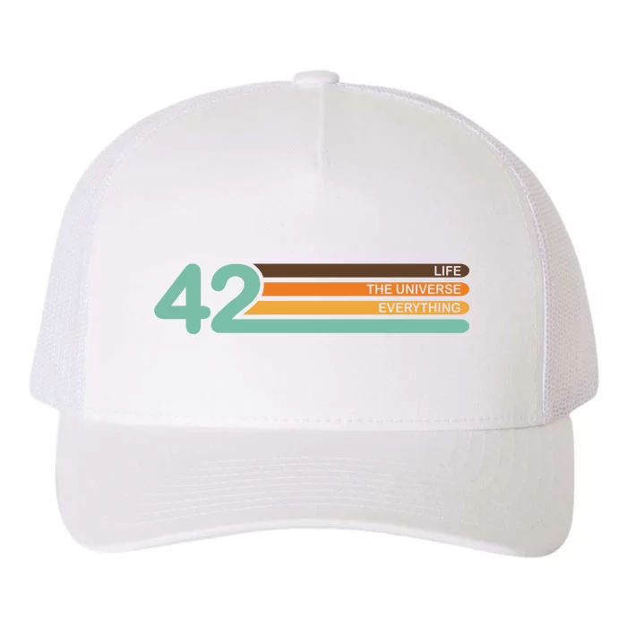 42 The Meaning Of Life Universe Everything Retro Yupoong Adult 5-Panel Trucker Hat