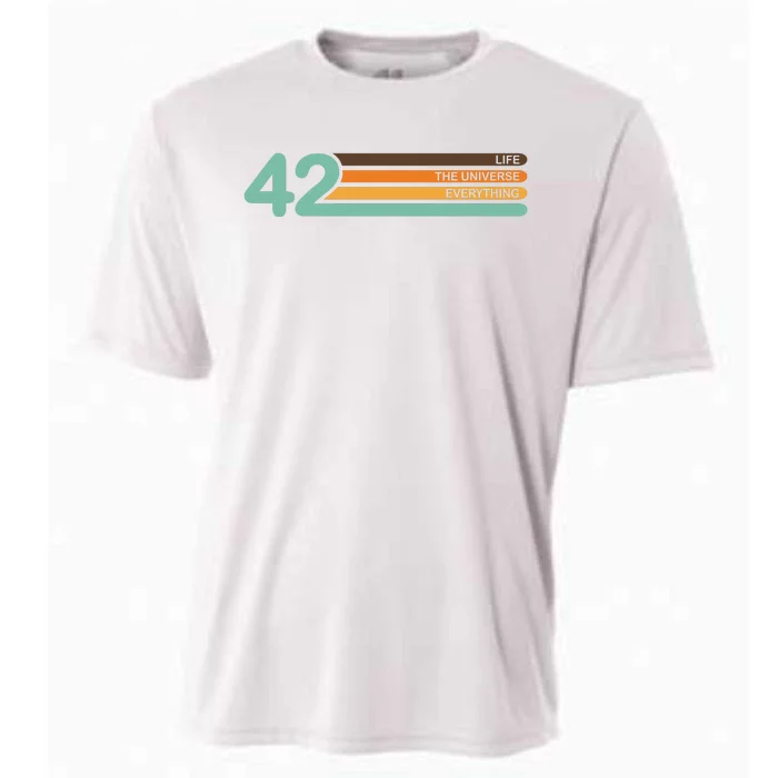 42 The Meaning Of Life Universe Everything Retro Cooling Performance Crew T-Shirt