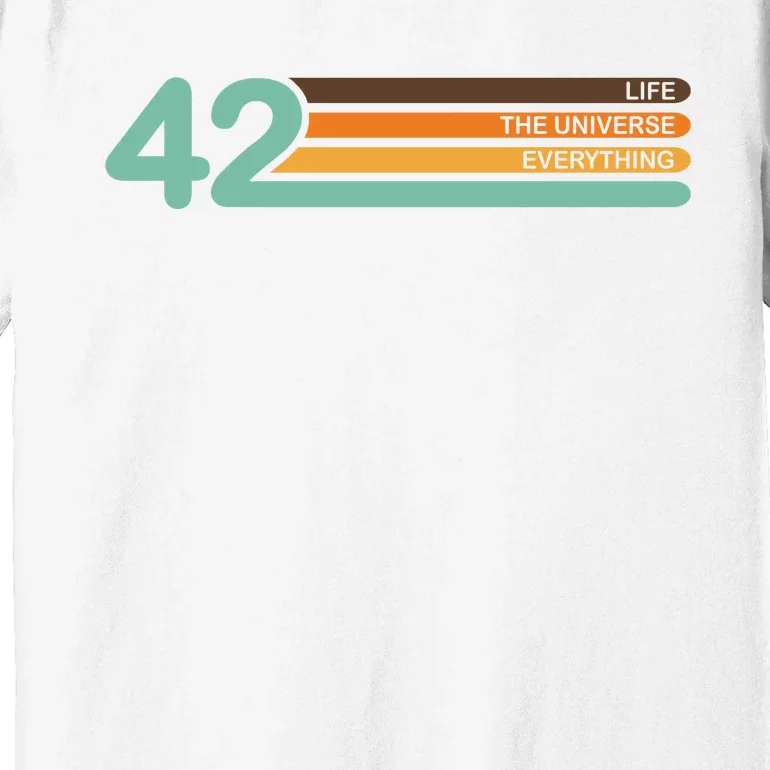 42 The Meaning Of Life Universe Everything Retro Premium T-Shirt