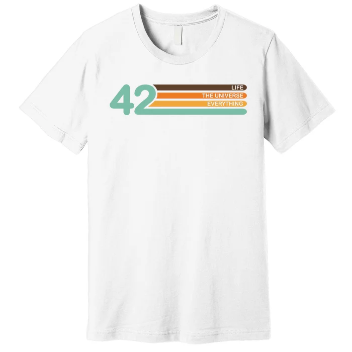 42 The Meaning Of Life Universe Everything Retro Premium T-Shirt