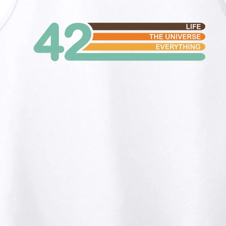 42 The Meaning Of Life Universe Everything Retro Performance Tank