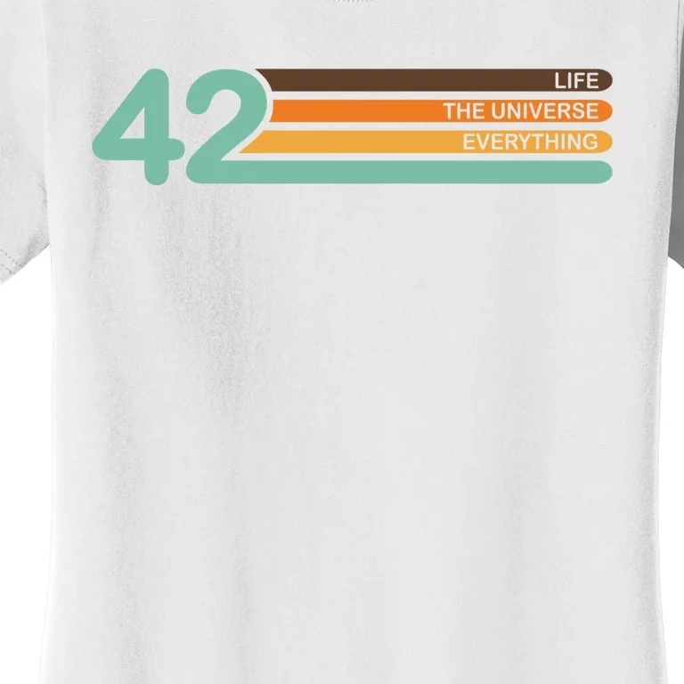 42 The Meaning Of Life Universe Everything Retro Women's T-Shirt