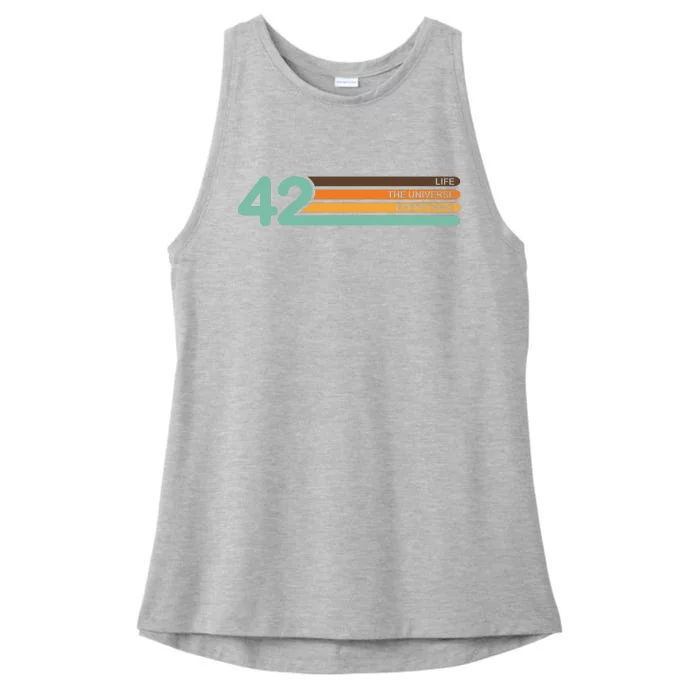 42 The Meaning Of Life Ladies Tri-Blend Wicking Tank