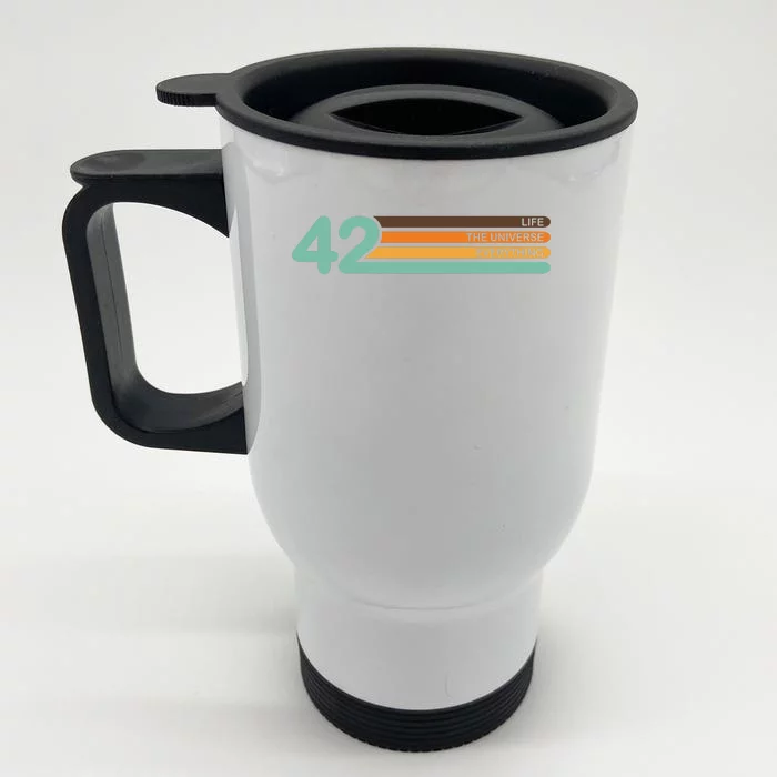 42 The Meaning Of Life Front & Back Stainless Steel Travel Mug