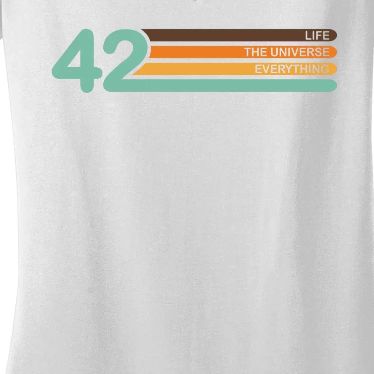 42 The Meaning Of Life Women's V-Neck T-Shirt