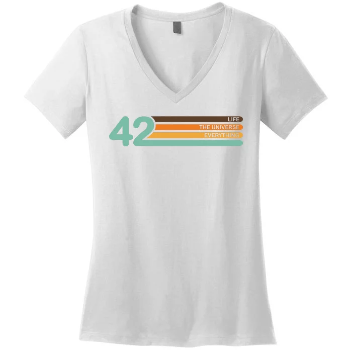 42 The Meaning Of Life Women's V-Neck T-Shirt