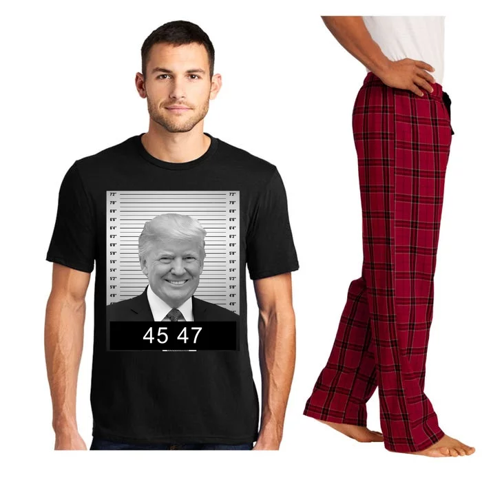 4547 Trump President 45 And 47 Trump Mugshot Pajama Set