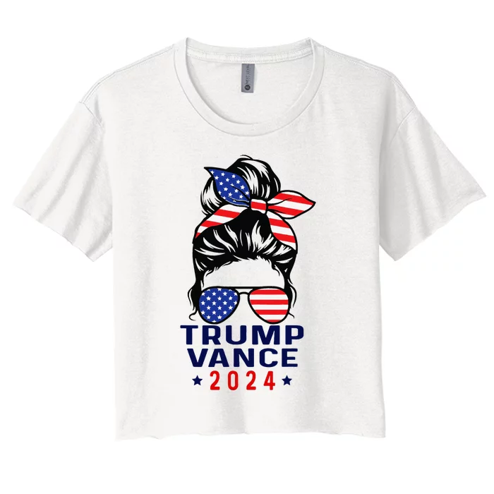 47 Trump Vance 2024 Vp America Election Women's Crop Top Tee