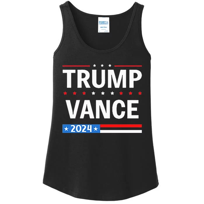 47 Trump Vance 2024 Vice President America Flag Vote Ladies Essential Tank