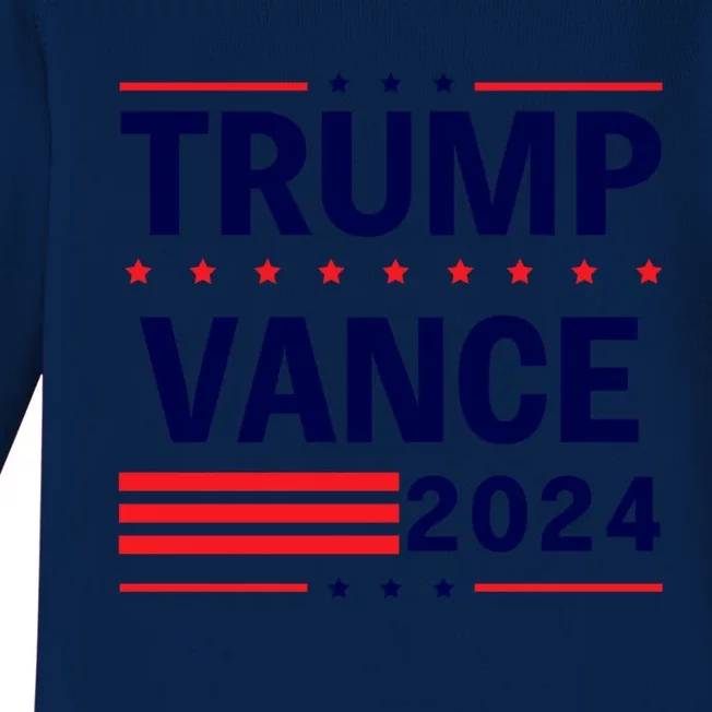 47 Trump Vance 2024 Vice President America Election Vote Baby Long Sleeve Bodysuit