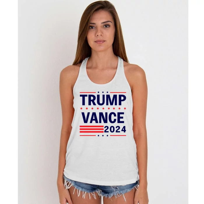 47 Trump Vance 2024 Vice President America Election Vote Women's Knotted Racerback Tank