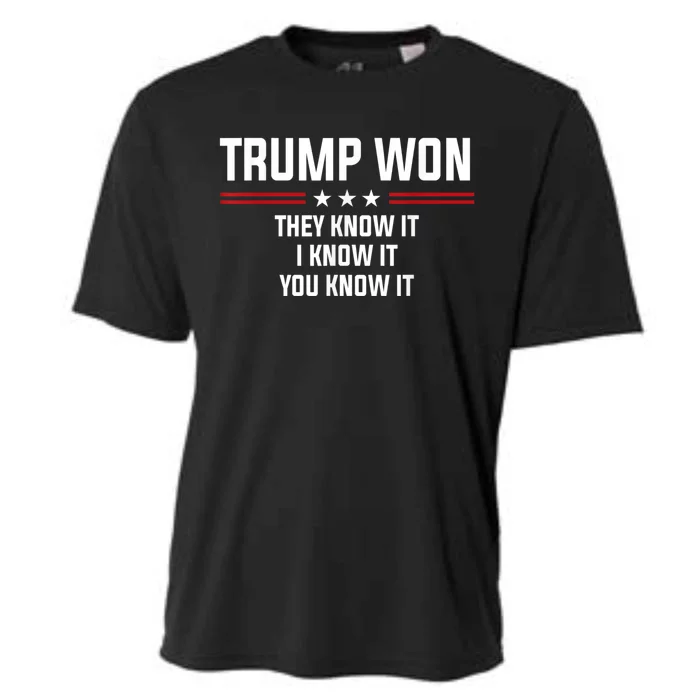 4546 Trump Won They Know It I Know It You Know It Cooling Performance Crew T-Shirt