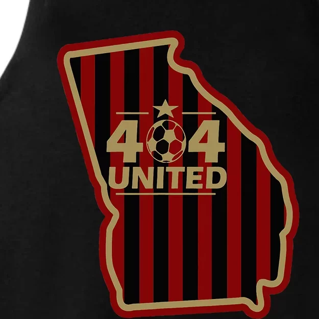 404 United Atlanta Soccer Original Georgia Map Ladies Tri-Blend Wicking Tank