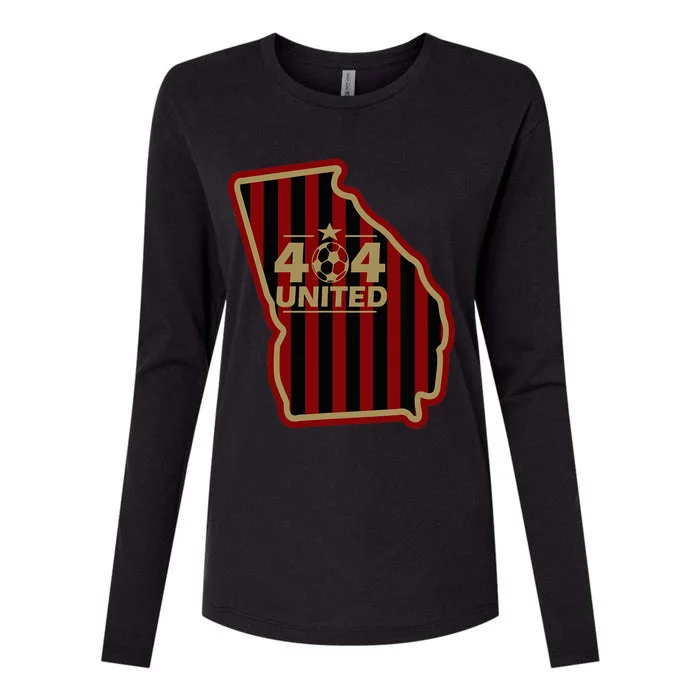 404 United Atlanta Soccer Original Georgia Map Womens Cotton Relaxed Long Sleeve T-Shirt